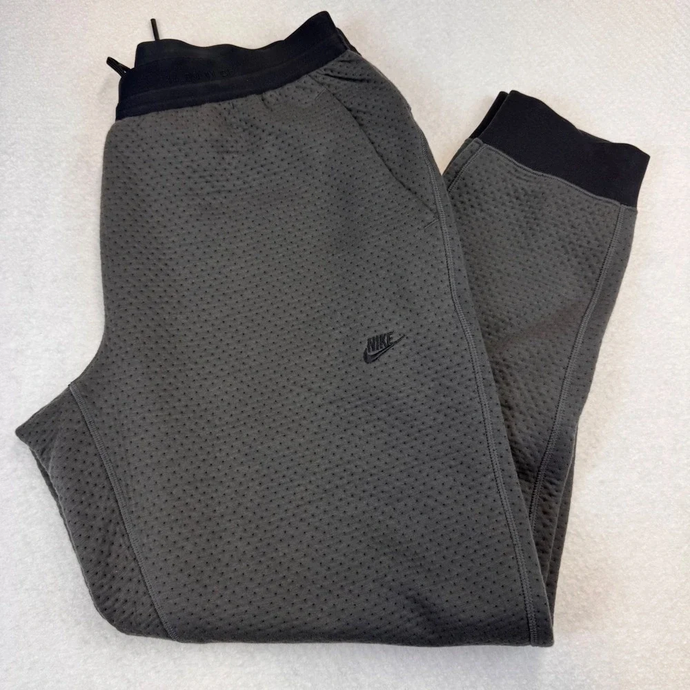 Nike Tech Pack SET Therma-FIT ADV Quilted Hoodie Men Size L‎ Pants XL Dark Gray